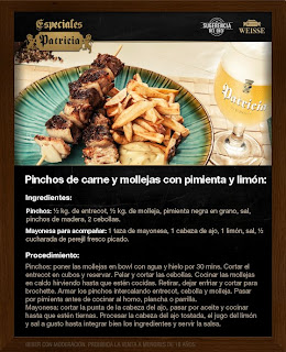 pinchos de carne y mollejas con pimienta y limon