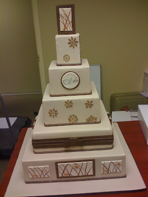 I worked a lot on a 5tier square wedding cake for a 