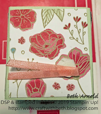 Craft with Beth: Stampin' Up! All My Love DSP Designer Series Paper Valentine's Day Valentine Treat Holder Matchbox Box Chocolate heart candy treat holder Hershey heart chocolates