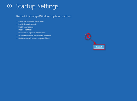 startup settings