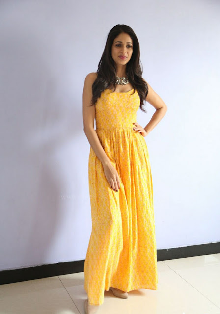 Lavanya Tripathi in Yellow Printed Maxi Dress In Suruchi Parakh