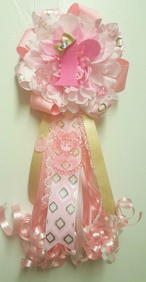 Adriana's Creations: GIRL THEME BABY SHOWER CORSAGES