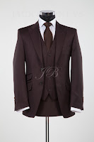 brown wedding suit, lounge suit, vintage wedding suit hire from jack bunneys