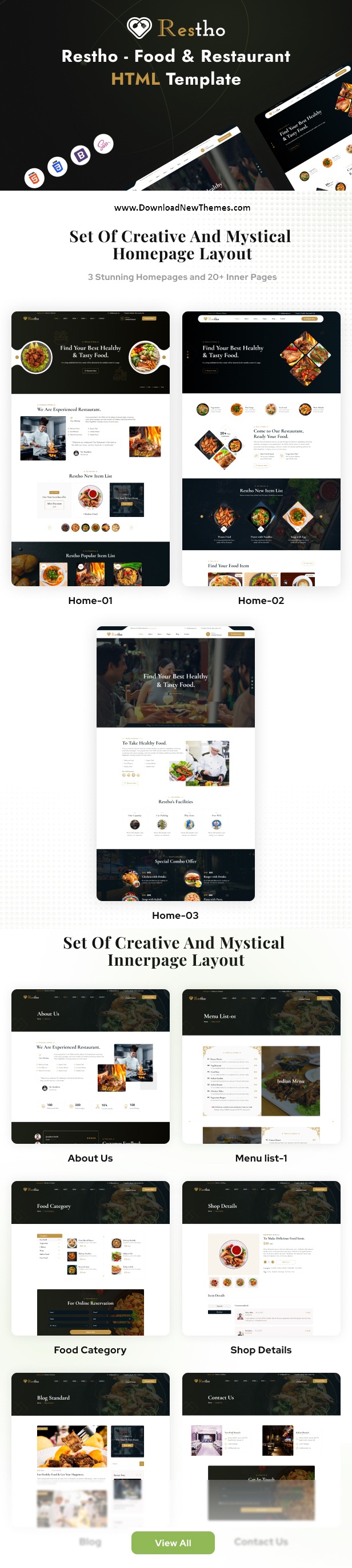 Restho – Restaurant and Cafe HTML Template Review
