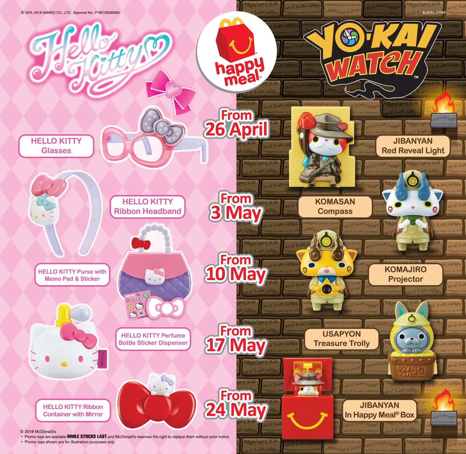 Mainan Happy Meal McD April - Mei 2018 - Senarai Harga 