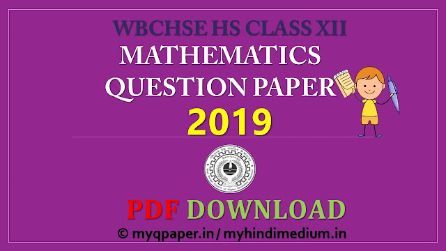 HS MATHEMATICS Question Paper 2019