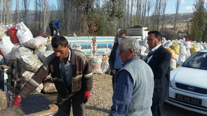 Bozkır Ziraat Odası başkanı Ali KÖSE elma üreticisinin sorunlarını yerinde inceledi