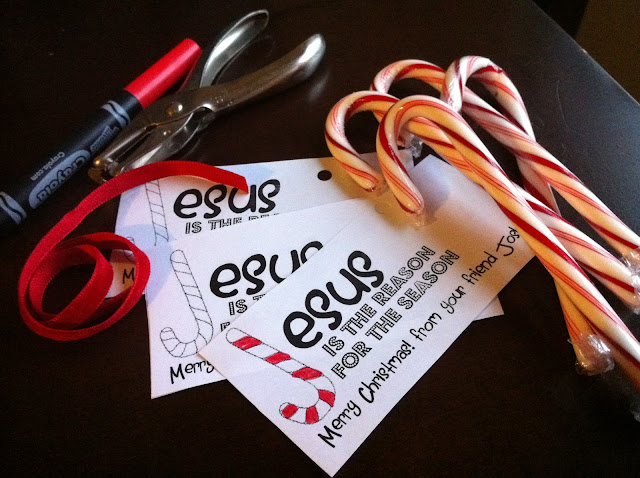 mamahall: Christmas Candy Cane Tag {printable}