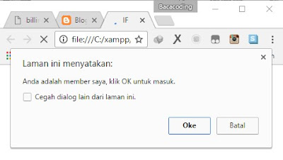 Logika IF Member Terdaftar dengan JavaScript