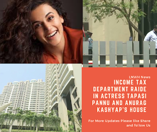 The Income Tax Department is searching the homes and offices of Madhu Mantena, actress Tapsi Pannu Hose