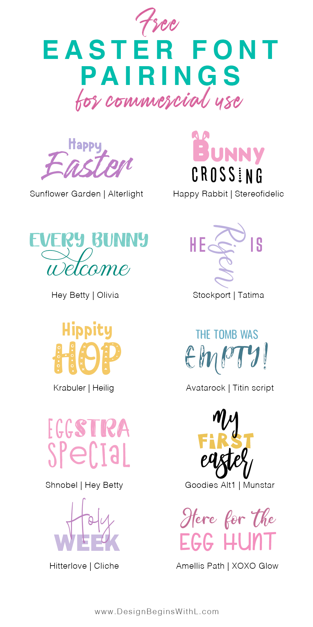 Free Easter Font Pairings