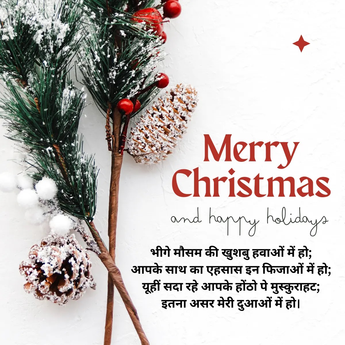 Merry Christmas Shayari in Hindi on Love