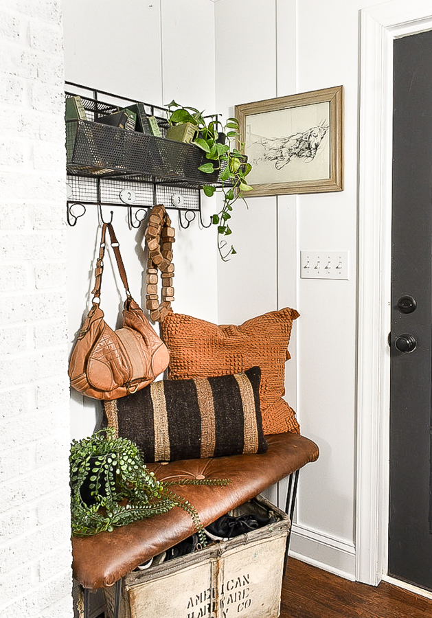 Organizing with vintage canvas totes