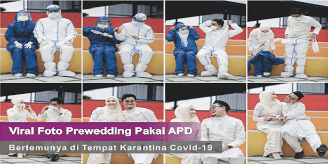 Viral Foto Prewedding Pakai APD, Bertemunya di Tempat Karantina Covid-19