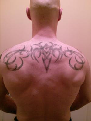 upper back tattoo for men