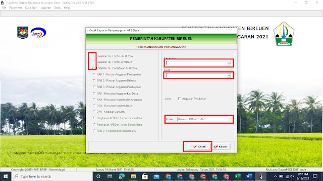 Cara Print To File Di Siskeudes