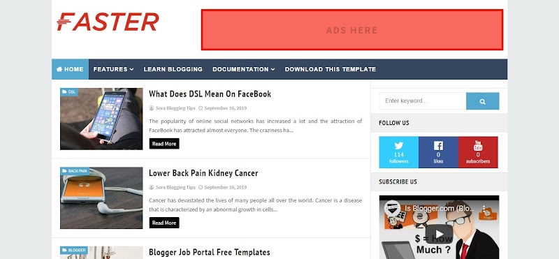 Fastest Fast Loading Responsive Blogger Template