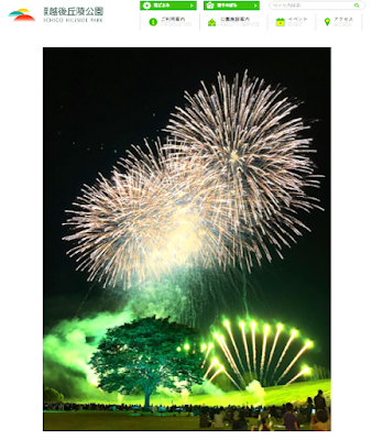 「玫瑰幻想」是越後丘陵公園的六月煙火大會！