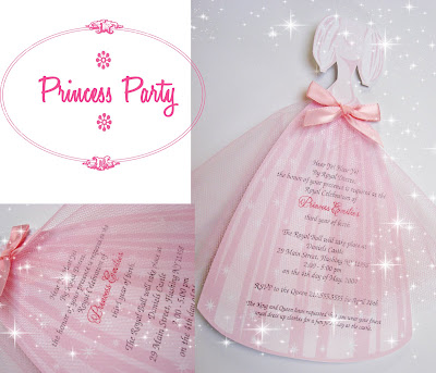 Princess Party Invitations on Paper Chick  Princess Birthday Party