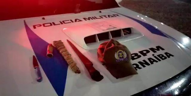 Após denúncia, policiais do 27º BPM apreendem facas em casa abandonada no bairro Piauí 