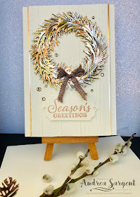 Stampin Up, Andrea Sargent, Holiday Catalogue, blog hop, Beautiful Boughs, Peaceful Boughs, embossing