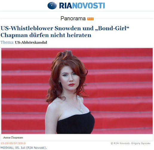 US-Whistleblower Snowden und „Bond-Girl“ Chapman dürfen nicht heiraten