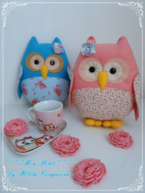 decoração-aniversário-chá de bebê-chá revelação-corujas-corujas em feltro-owls-felt-handmade