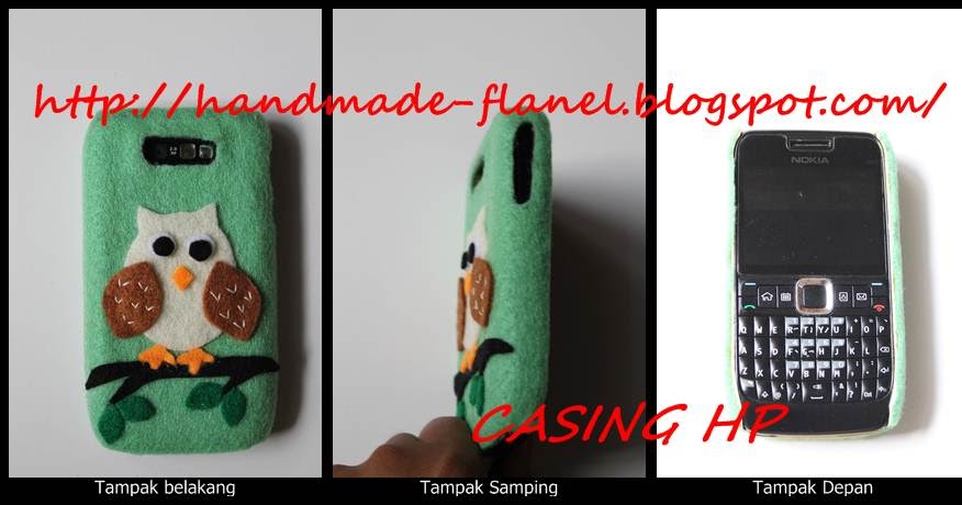  Casing  HP  dengan gambar dari flanel PERMATA HANDMADE