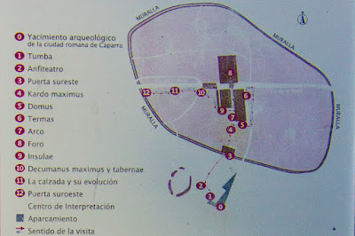 Mapa de la Ciudad Romana de Cáparra