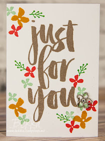 Card made with the Botanicals Just For You Free Stamp Set available from 5 January 2016 at www.bekka.stampinup.net