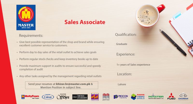 Master Group Of Industries Jobs for Sales Associate