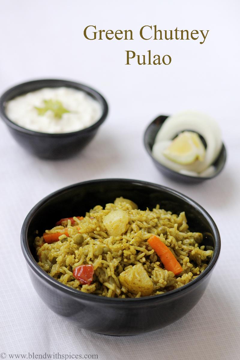 green chutney rice recipe, easy rice recipes, indian recipes