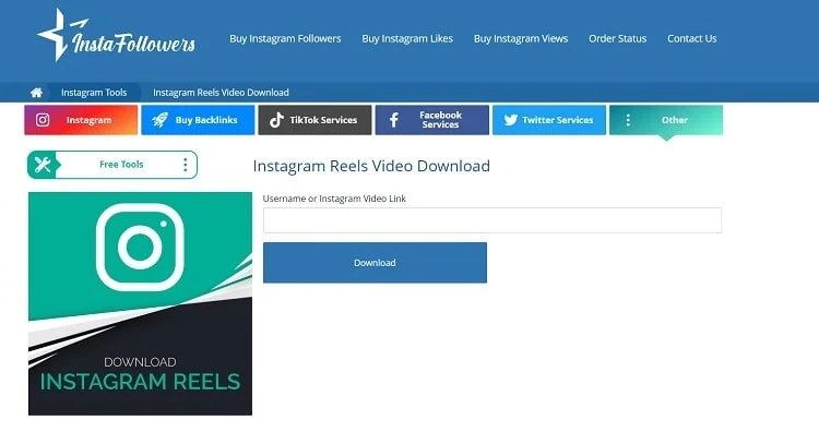 InstaFollowers - Best Insta Reels Downloader Web App