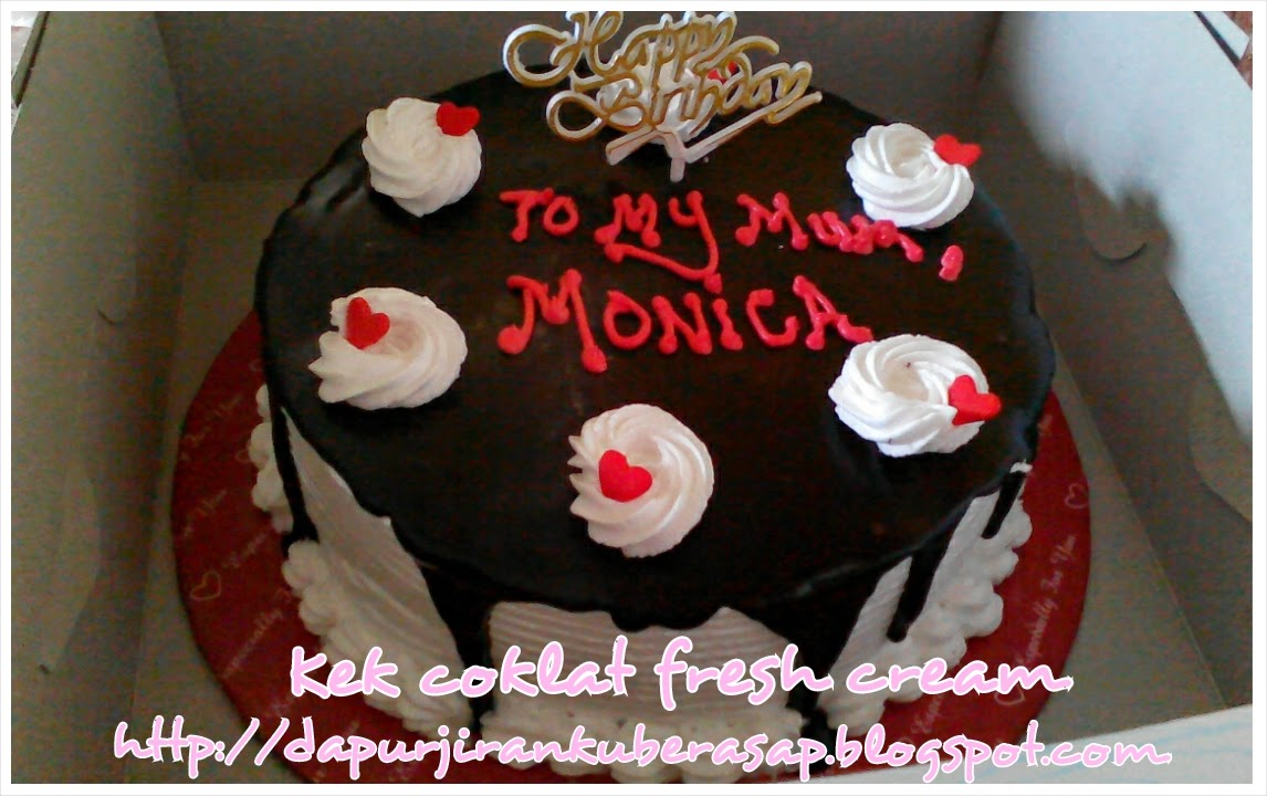 Sweet red cherry: ORDER KEK BIRTHDAY: KEK COKLAT FRESH CREAM