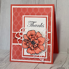 Thank You card using To A Wild Rose Stamp Set