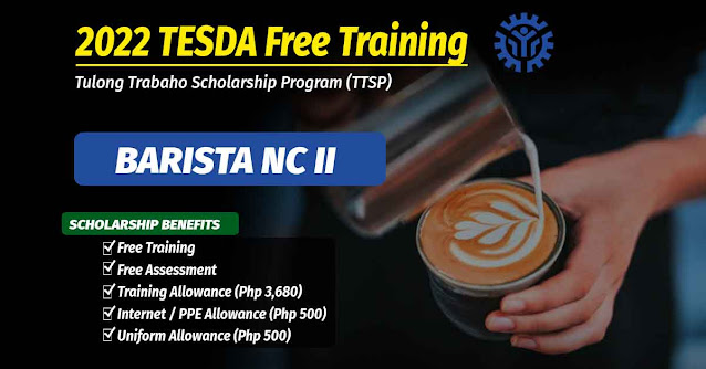 TESDA Barista NC II scholarship