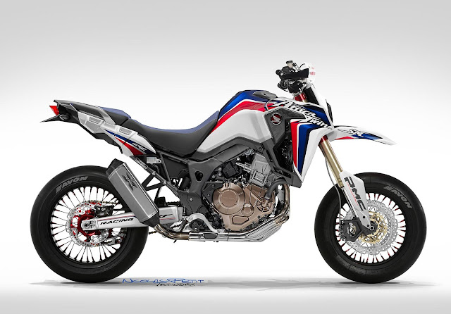 2016 Honda Africa Twin Supermoto Concept by Nicolas Petit