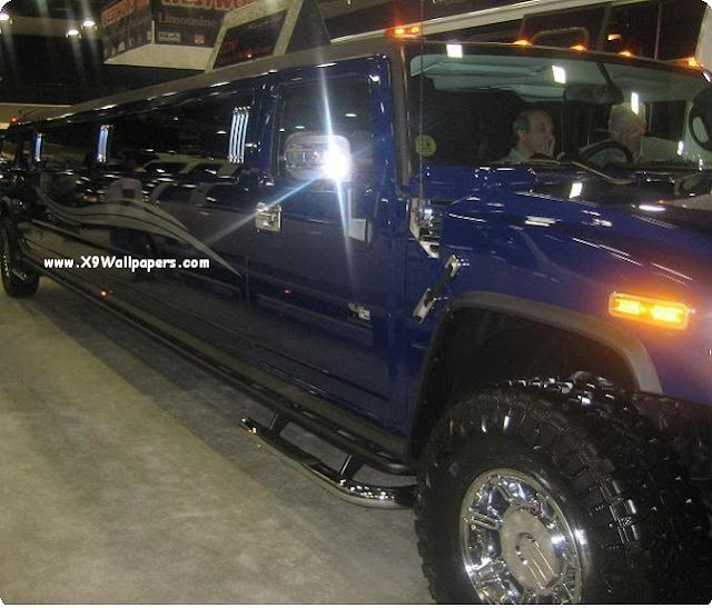 dark blue hummer limo luxury_cars_wallpapers