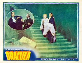 DRACULA. Lobby Card: 36 x 28 cms. Estados Unidos. DRÁCULA. Dracula. 1931. Estados Unidos. Dirección: Tod Browning. Reparto: Bela Lugosi, Helen Chandler, David Manners, Dwight Frye, Edward Van Sloan, Herbert Bunston, Frances Dade, Joan Standing, Charles K. Gerrard, Carla Laemmle.