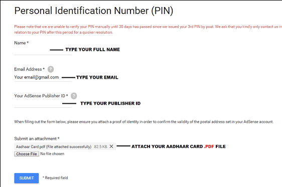 AdSense Address Verification With AdSense Pin Or Alternate Methods : eAskme