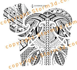 shoulder and chest tribal maori images designer