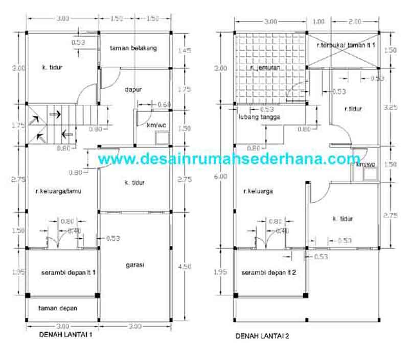 Harumah Desain Rumah  Minimalis  Type  21  60 2  Lantai 