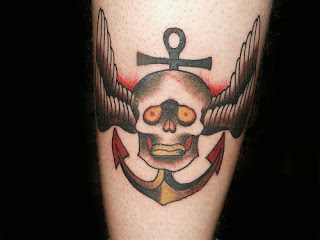 tattoo skull anchor and wings