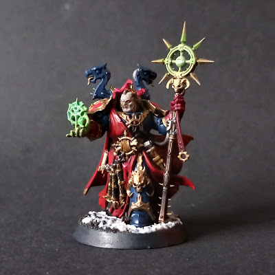 Painting Chaos Space Marines Sorcerer for The Scourged