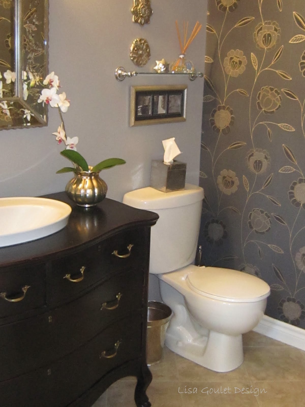 Remodelaholic | Powder Puff; Powder Room Remodel: Guest