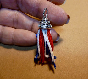 Patriotic tassel earrings