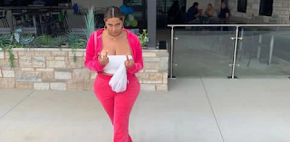 Tania (taniabombon) stuns in a pink tracksuit, see the beautiful photos