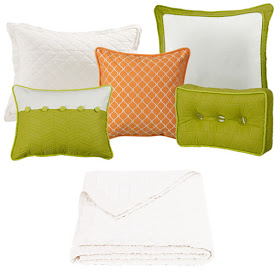 white diamond linen quilt, capri bedding euro and accent pillows from hiend accents