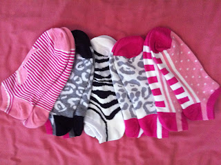 Style Athletics Target Xhilaration Socks Pink Leopard Stripe Polka Dot
