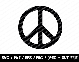 Peace Sign SVG File, Instant Download for Cricut or Silhouette, DXF File, PNG Clipart, Vinyl Cutting File, Tshirt Cut File, Peace